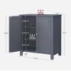VASAGLE Floor Storage Cabinet, Freestanding Storage Unit with 2 Adjustable Shelves, for Bathroom Living Room Dining Kitchen, 11.8 x 23.6 x 31.5 Inches, Slate Gray UBCB60GY view 3
