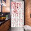 Lunarable Floral Stall Shower Curtain, Pastel Japanese Botanical Design Cherry Blossom Branches and Petals, Fabric Bathroom Decor Set with Hooks, 54" W x 78" L, Blush Dark Coral and White view 2