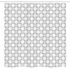 Lunarable Geometric Stall Shower Curtain, Simplistic Ornamental Floral Repeating Motif Monochrome Floor Design, Fabric Bathroom Decor Set with Hooks, 54" W x 78" L, Grey White view 4