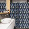 Lunarable Floral Stall Shower Curtain, Repeating Galega Flowers and Green Leaves, Fabric Bathroom Decor Set with Hooks, 54" W x 78" L, Indigo Lilac Beige view 3