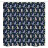 Lunarable Floral Stall Shower Curtain, Repeating Galega Flowers and Green Leaves, Fabric Bathroom Decor Set with Hooks, 54" W x 78" L, Indigo Lilac Beige view 4