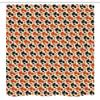 Lunarable Floral Stall Shower Curtain, Orange and Blue Flowers Petals Leaves Nature Theme Seasonal Art Pattern, Fabric Bathroom Decor Set with Hooks, 54" W x 78" L, Orange Dark Blue White view 4