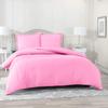 Comfort Bed Store 3 Piece Duvet Set Collection Organic Cotton 1000 Thread Count Solid 1 Duvet Cover, 2 Pillow Shams (Light Pink, Super King, Set of 3) view 1