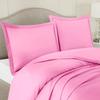 Comfort Bed Store 3 Piece Duvet Set Collection Organic Cotton 1000 Thread Count Solid 1 Duvet Cover, 2 Pillow Shams (Light Pink, Super King, Set of 3) view 3