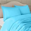 Comfort Bed Store 3 Piece Duvet Set Collection Organic Cotton 1000 Thread Count Solid 1 Duvet Cover, 2 Pillow Shams (Aqua Blue, Super King, Set of 3) view 3