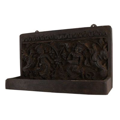 Indian Shelf 1 Pieces Decorative Wall Hooks for Hanging Kids Wood Unique Coat Rack Wall Mounted Antique Vintage Key Holder Luxury Hanger