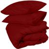 ARlinen Duvet Cover Set California King Burgundy Comforter Cover Bedding 5 Pieces(1 Duvet Cover + 4 Pillow Covers) 400 Thread Count Zipper Closure Duvet Cover(California King 102x96 Burgundy Solid) view 1