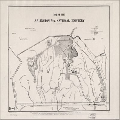 History Galore 24"x36" Gallery Poster, Map of Arlington, Virginia National Cemetery 1892
