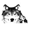 Wolf Wall Decal Sticker 24in Tall X 26in Wide. (Black) #521-24x26 view 2