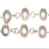 White Pearlized Silver AUTO - CLASP (One Decade) Rosary - Comes with Holy Card - Communion, Confirmation, Wedding, Christmas & more view 4
