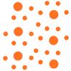 DecalVenue.com Orange Vinyl Wall Stickers - 2 & 4 inch Circles (60 Decals) view 1