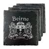 Beirne Irish Coat of Arms Slate Coasters - Set of 4 view 1