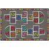Flagship Carpet Kids Nylon Hopscotch Classroom Activity Rug - 4' x 6' - 4' x 6' view 1