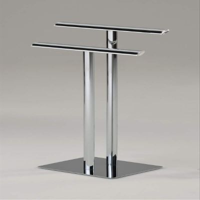 K&B Metal Modern Free-Standing Towel Rack Stand, Chrome