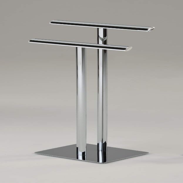 K&B Metal Modern Free-Standing Towel Rack Stand, Chrome