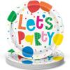 Vibrant Colorful Balloons Round Dessert Plates (17cm) -Perfect for Any Celebration - 8ct view 1