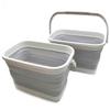 SAMMART Set of 2-11.6L (3.06 Gallon) Collapsible Rectangular Handy Basket/Bucket (Grey, 2) view 1