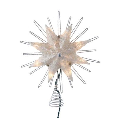Kurt Adler UL3164 UL 10L 8PT Capiz Silver Star Treeto
