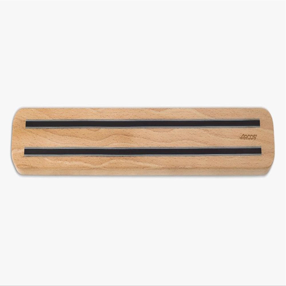 Arcos Magnetic Knife Holder for Kitchen, Beech Wood, Secure and Elegant Storage, 40 cm x 5 cm, Brown