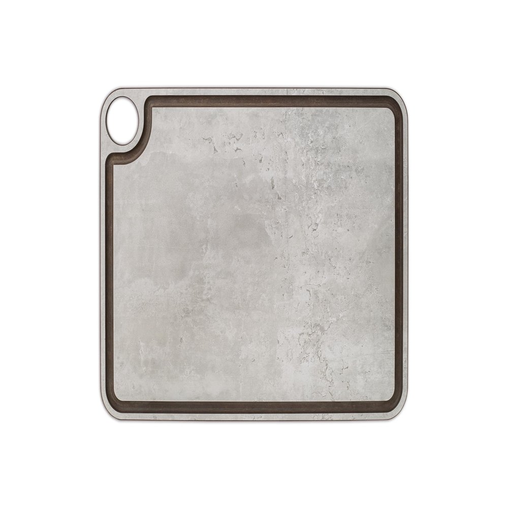 ARCOS Cutting Board with Channel and Hanger. Smooth Surface for Chopping Food in Cellulose Fibre and Resin. Professional Meat and Vegetable Cutting Utensil. Serving Board. Color Grey. 15" x 11"