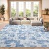 SAFAVIEH Area Rug 8x10 - Amelia Collection - Large - Ivory & Blue, Modern Design, Non-Shedding & Easy Cleaning, Ideal for Living Room, Bedroom, Office, Dining Space (ALA786A) view 1