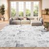 SAFAVIEH Area Rug 8x10 - Amelia Collection - Large - Grey & Charcoal, Modern Design, Non-Shedding & Easy Cleaning, Ideal for Living Room, Bedroom, Office, Dining Space (ALA786F) view 1
