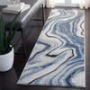 SAFAVIEH Craft Collection Runner Rug - 2'3" x 8', Blue & Grey, Modern Abstract Design, Non-Shedding & Easy Care, Ideal for High Traffic Areas in Living Room, Bedroom (CFT819M) view 1