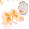 Factory Direct Craft 24 Pieces of Orange Nylon Artificial Butterflies view 1