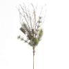 Factory Direct Craft 3 Pieces of Artificial Snowy Pine Cone and Twig Pick view 1