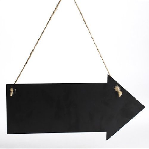 Factory Direct Craft 2 Pieces of Double Sided Chalkboard Arrow Sign