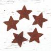 Flat Rusty Tin Primitive Star Cutouts - Rusted Metal Stars for Decorations, Arts and Crafts. (30 Pieces) 1-1/4" L x 1-1/4" W by Factory Direct Craft view 1