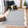 SAFAVIEH Montauk Collection Accent Rug - 4' x 6', Ivory & Black, Handmade Flat Weave Boho Farmhouse Cotton Modern Stripe, Ideal for High Traffic Areas in Entryway, Living Room, Bedroom (MTK313A) view 1