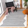 SAFAVIEH Montauk Collection Accent Rug - 4' x 6', Ivory & Black, Handmade Flat Weave Boho Farmhouse Cotton Modern Stripe, Ideal for High Traffic Areas in Entryway, Living Room, Bedroom (MTK313A) view 4
