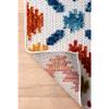 nuLOOM Indoor/Outdoor Transitional Labyrinth Accent Rug, 2x3, Blue view 3