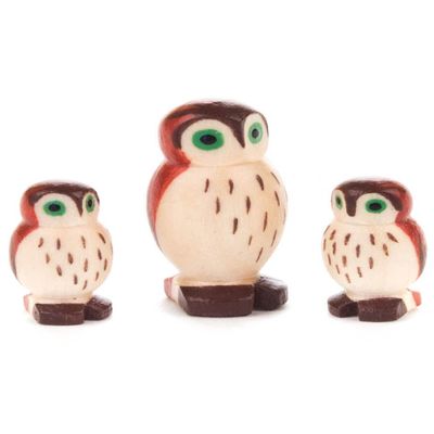 Alexander Taron 159-031 DREGENO Figures-OWL Family Set of 3, Brown