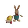 Alexander Taron 224-648-4 DREGENO Easter Figures-Rabbit with Trolley, Brown view 1
