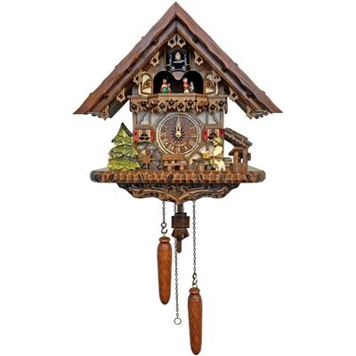 Alexander Taron 4692QMT ENGSTLER Battery-Operated Cuckoo Clock-Full Size, Brown