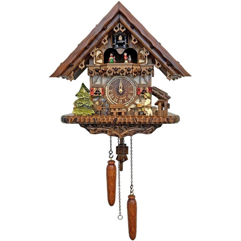 Alexander Taron 4692QMT ENGSTLER Battery-Operated Cuckoo Clock-Full Size, Brown