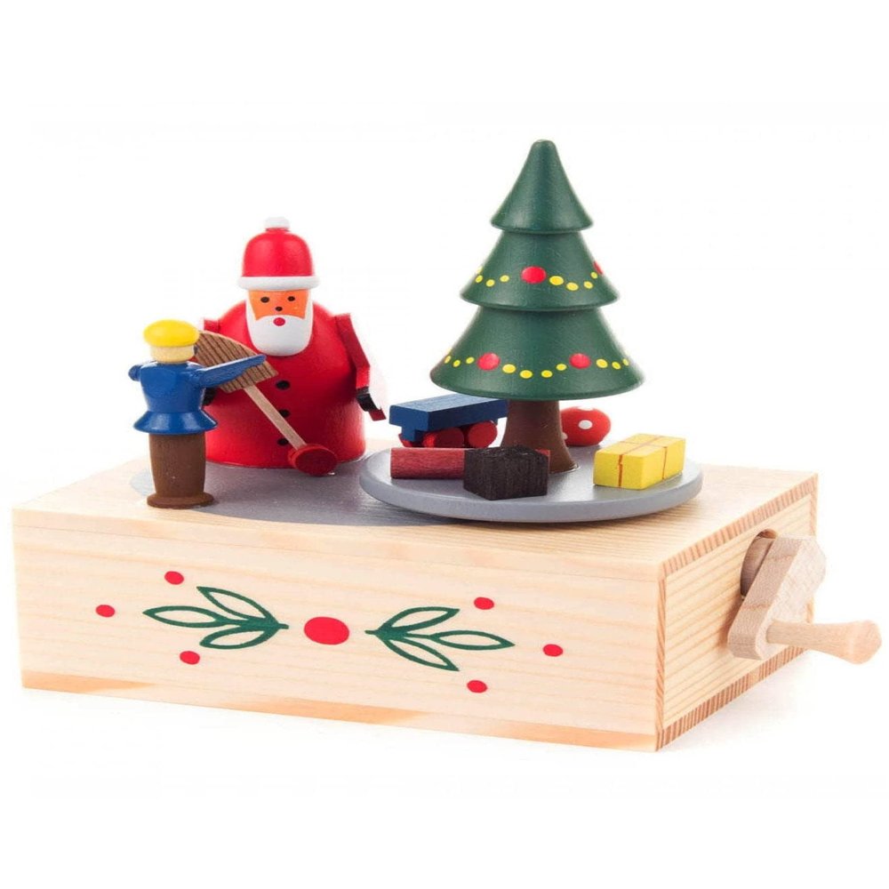 Alexander Taron 222-009W DREGENO Music Box-Turn The Crank and OH TANNENBAUM Will Play, Green