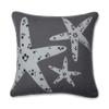 Pillow Perfect Outdoor/Indoor Stunning Starfish Throw Pillow, 16.5" x 16.5", Grey view 1