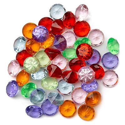 Factory Direct Craft 144 Pieces of Assorted Colors Acrylic Diamonds