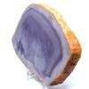 7.1" 1.6lb Purple Fluorite Slab Natural Quartz Crystal Slice Sparkling Mineral Polished Rough Stone - Mexico view 2