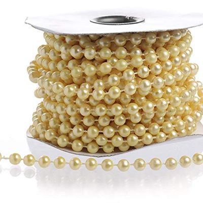 Factory Direct Craft Yellow Fused String Pearl Beads