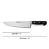 Arcos Chef Knife 9 Inch Stainless Steel. Professional Multipurpose Cooking Knife to Cut and Clean Vegetables. Ergonomic Polyoxymethylene Handle and 230mm Blade. Series Opera. Color Black view 2
