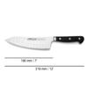 ARCOS Santoku Knife 7 Inch Nitrum Stainless Steel and 190 mm blade. Ergonomic Polyoxymethylene POM Handle.Classical design and rounded finish of great beauty and sturdiness. Series Opera. Color Black. view 2