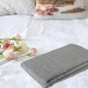 100% Cotton Gray Throw Blanket Woven Checker Pattern Super Soft Breathable Lightweight 68x90 inches Birthday view 4