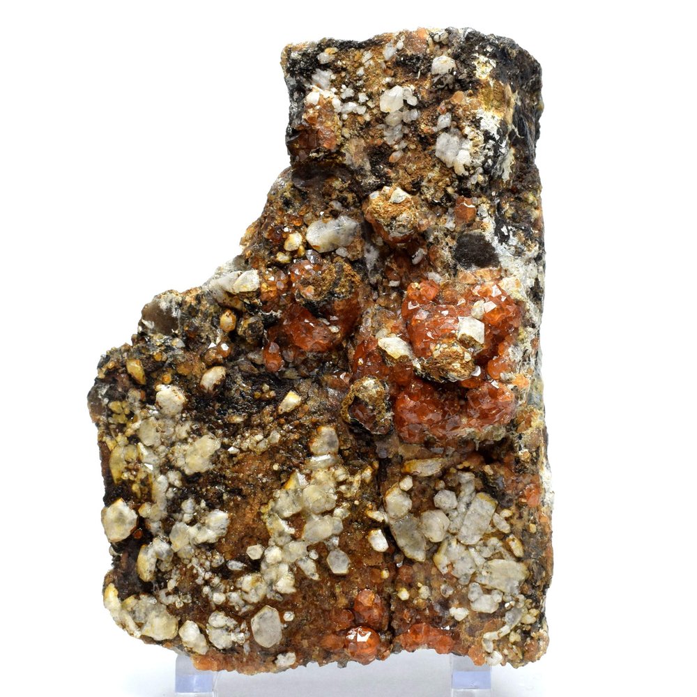4.3" Orange Red Garnet Cluster Natural Sparkling Crystal Rough Spessartite Mineral Gemstone Specimen - China