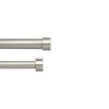 Umbra Cappa Double Curtain Rod, Includes 2 Matching Finials, Brackets & Hardware, 120 to 180-Inch, Nickel view 1