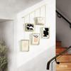 Umbra Exhibit Picture Frame Gallery Set, Adjustable Wall Collage Displays Five Photos (Two 4x6 and Three 5x7), Set of 5, Gold view 2