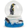 Elanze Designs Playful Penguins Family Mother Daughter Winter Snow Ocean Tabletop Figurine 100MM Sturdy Wind Up Musical Glitter Water Snow Globe Plays Tune Born Free view 2